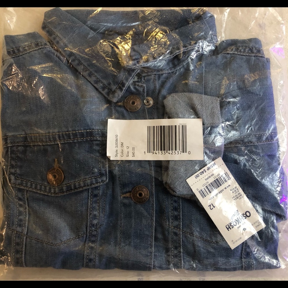 Oshkosh Jean jacket girls size 12